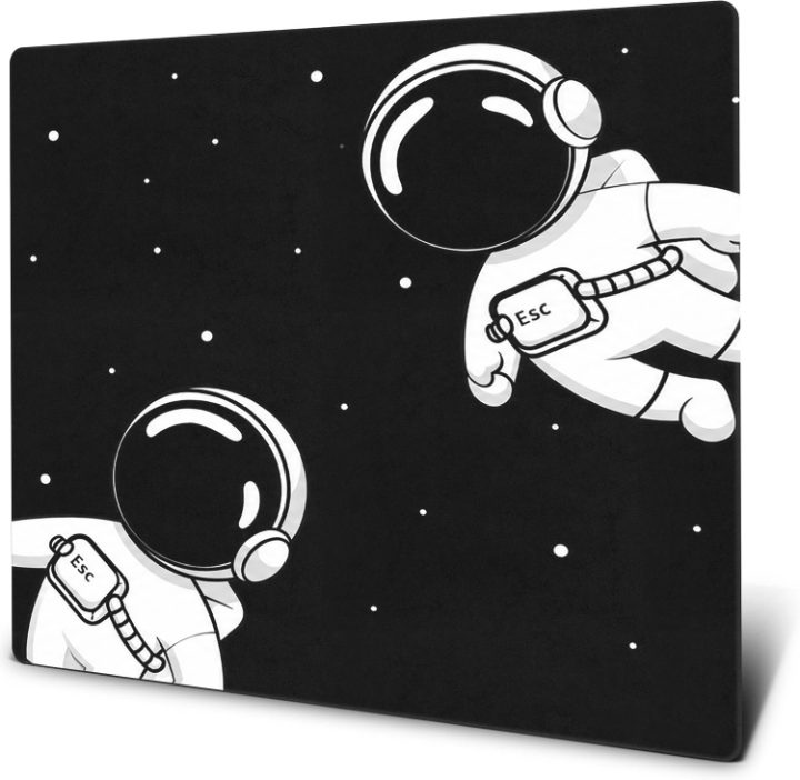 Glyss Astro glass mousepad, monochrome space print
